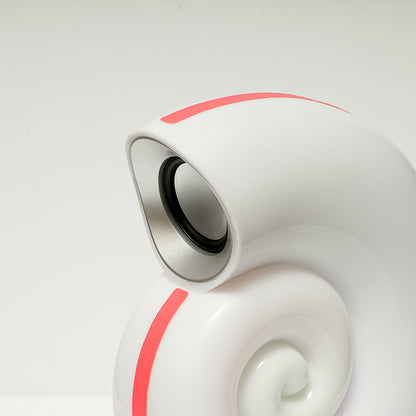 مصباح طاولة حلزون البحر كروني مع مكبر صوت بلوتوث وساعة