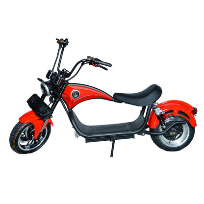 كروني نيو X1 سيارة هارلي إلكتروموبيل مع مكبر صوت BT سيارة إلكتروموبيل سكوتر كهربائي سيتيكوكو عجلة سميكة أحمر