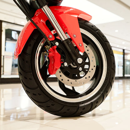 كروني نيو X1 سيارة هارلي إلكتروموبيل مع مكبر صوت BT سيارة إلكتروموبيل سكوتر كهربائي سيتيكوكو عجلة سميكة أحمر