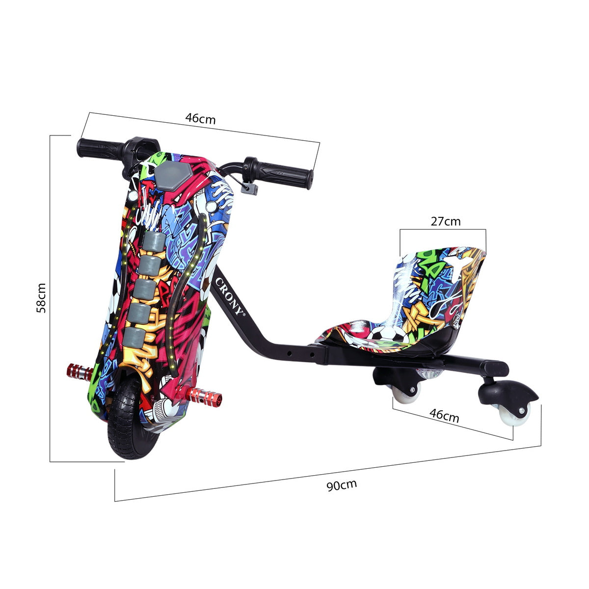 CRONY JL009-8-01 6.5 inchCalf Elephant Drift Car Electric Scooter