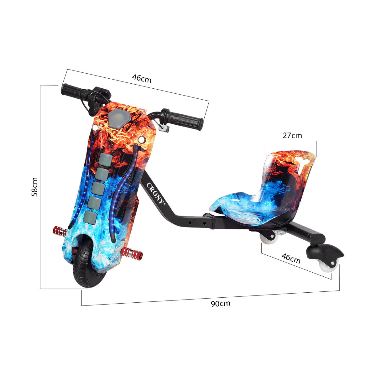 CRONY JL009-8-01 6.5 inchCalf Elephant Drift Car Electric Scooter