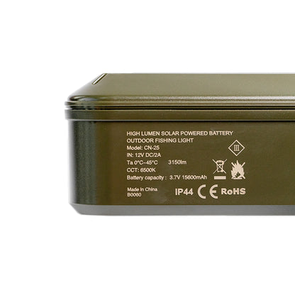 Crony CN-25 High Lumen Solar powered Battery outdoor fishing light Camping LED Light With 3x 5200 mAh Power Bank