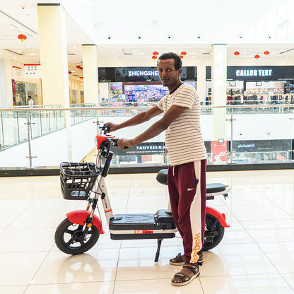 سكوتر كهربائي CRONY NEW T6 بمقعدين، فرامل قرصية، تعليق أمامي/خلفي، بطارية حمض الرصاص