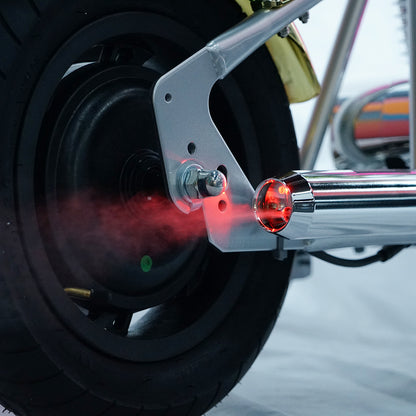 دراجة نارية كهربائية للأطفال CRONY EL-MB03C بطبقة فضية هارلي مع تطبيق بلوتوث وأصوات محرك ودخان مزيف وضوء LED