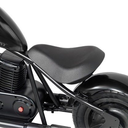 كروني EL-MB03P للأطفال هارلي طلاء أسود مع تطبيق صوت بلوتوث ودخان مزيف ضوء LED