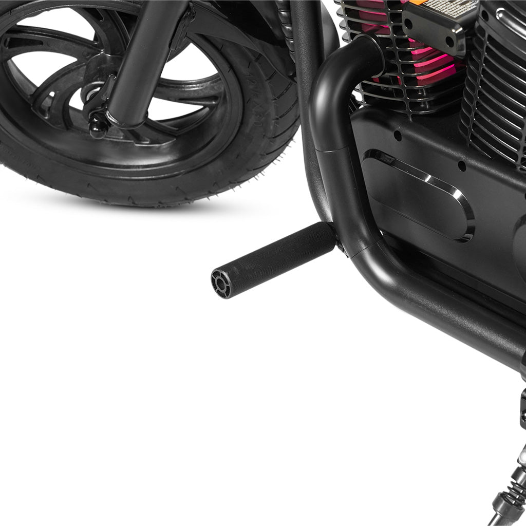 كروني EL-MB03P للأطفال هارلي طلاء أسود مع تطبيق صوت بلوتوث ودخان مزيف ضوء LED