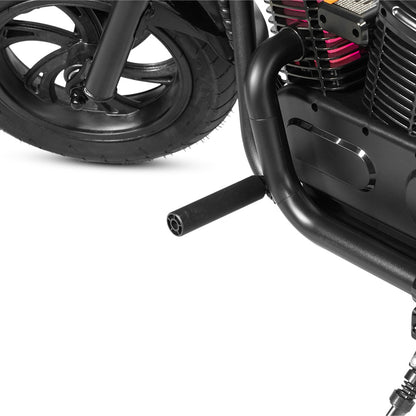 كروني EL-MB03P للأطفال هارلي طلاء أسود مع تطبيق صوت بلوتوث ودخان مزيف ضوء LED