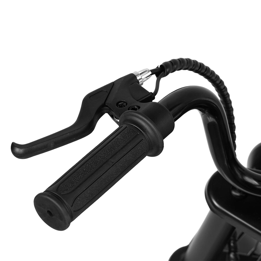 كروني EL-MB03P للأطفال هارلي طلاء أسود مع تطبيق صوت بلوتوث ودخان مزيف ضوء LED