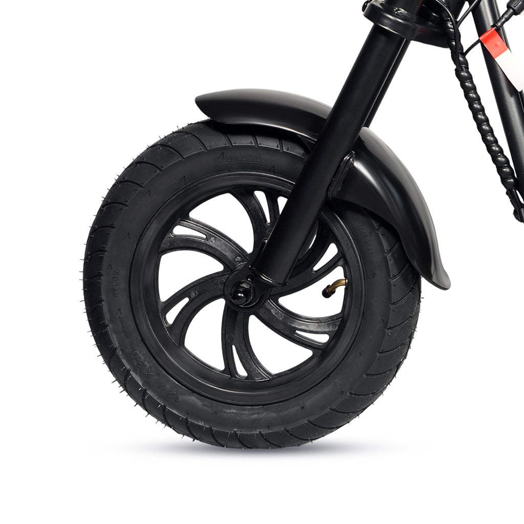 كروني EL-MB03P للأطفال هارلي طلاء أسود مع تطبيق صوت بلوتوث ودخان مزيف ضوء LED