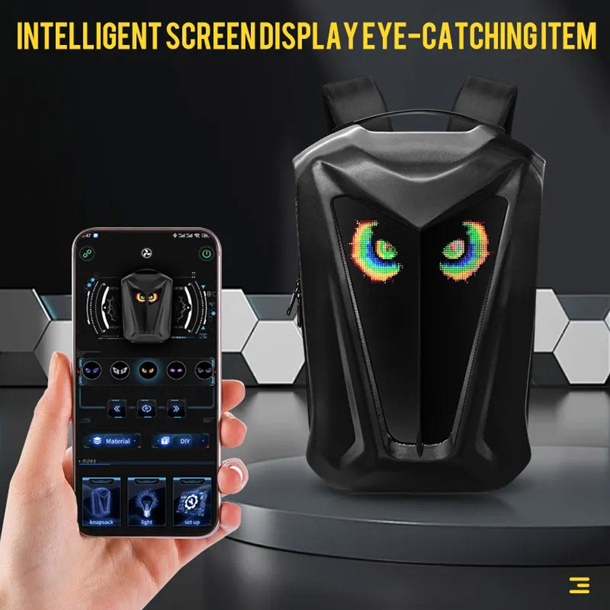 CRONY حقيبة ظهر بشاشة LED رينجر الوحيد حقيبة ظهر بشاشة LED حقيبة ظهر إعلانية نمط مخصص