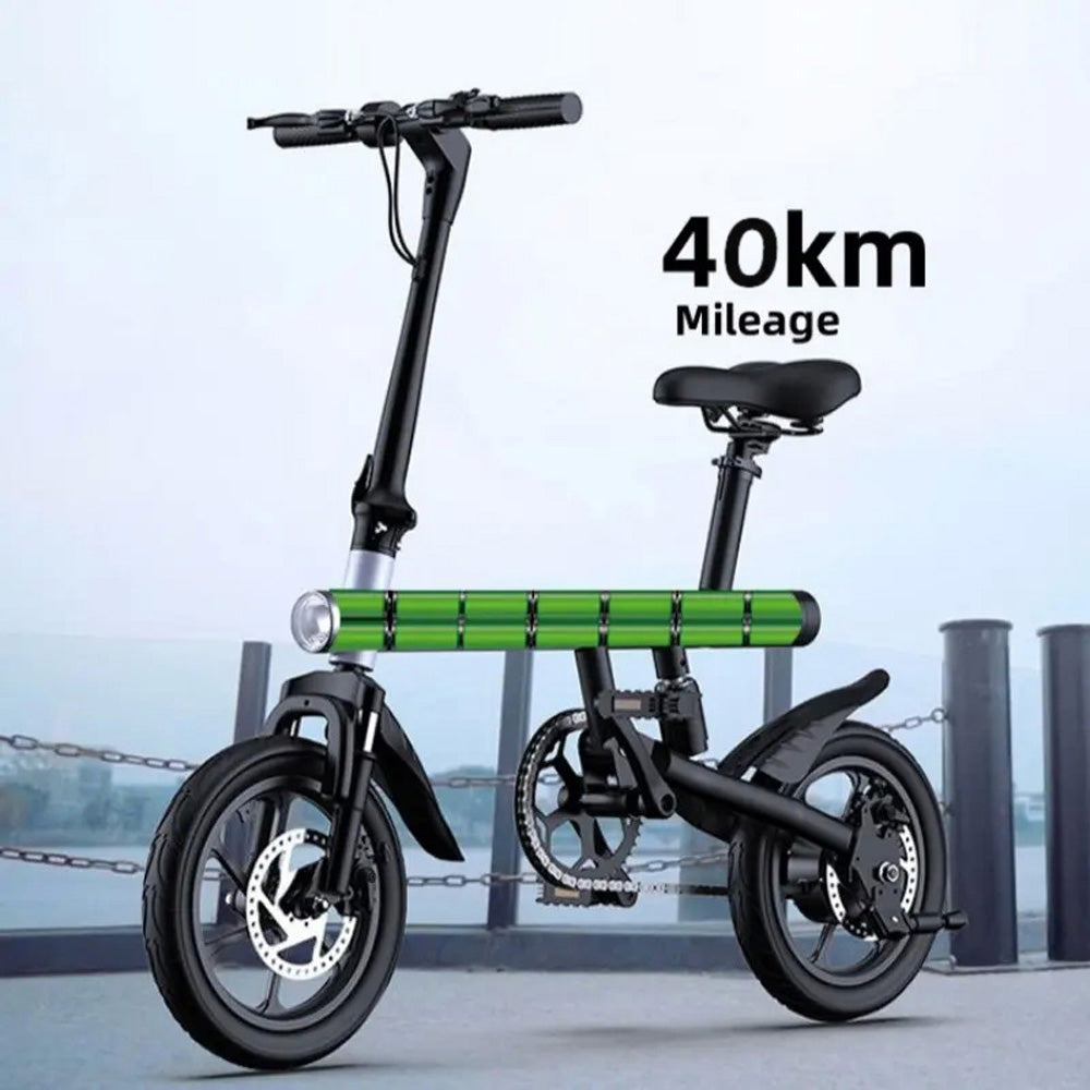 دراجة كهربائية قابلة للطي CRONY C4 بمحرك 350 واط، فرامل قرصية أمامية/خلفية، شاشة LCD