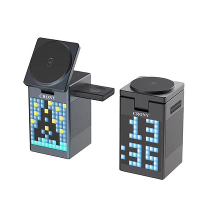 CRONY S5 Wireless charger With Speaker and Clock