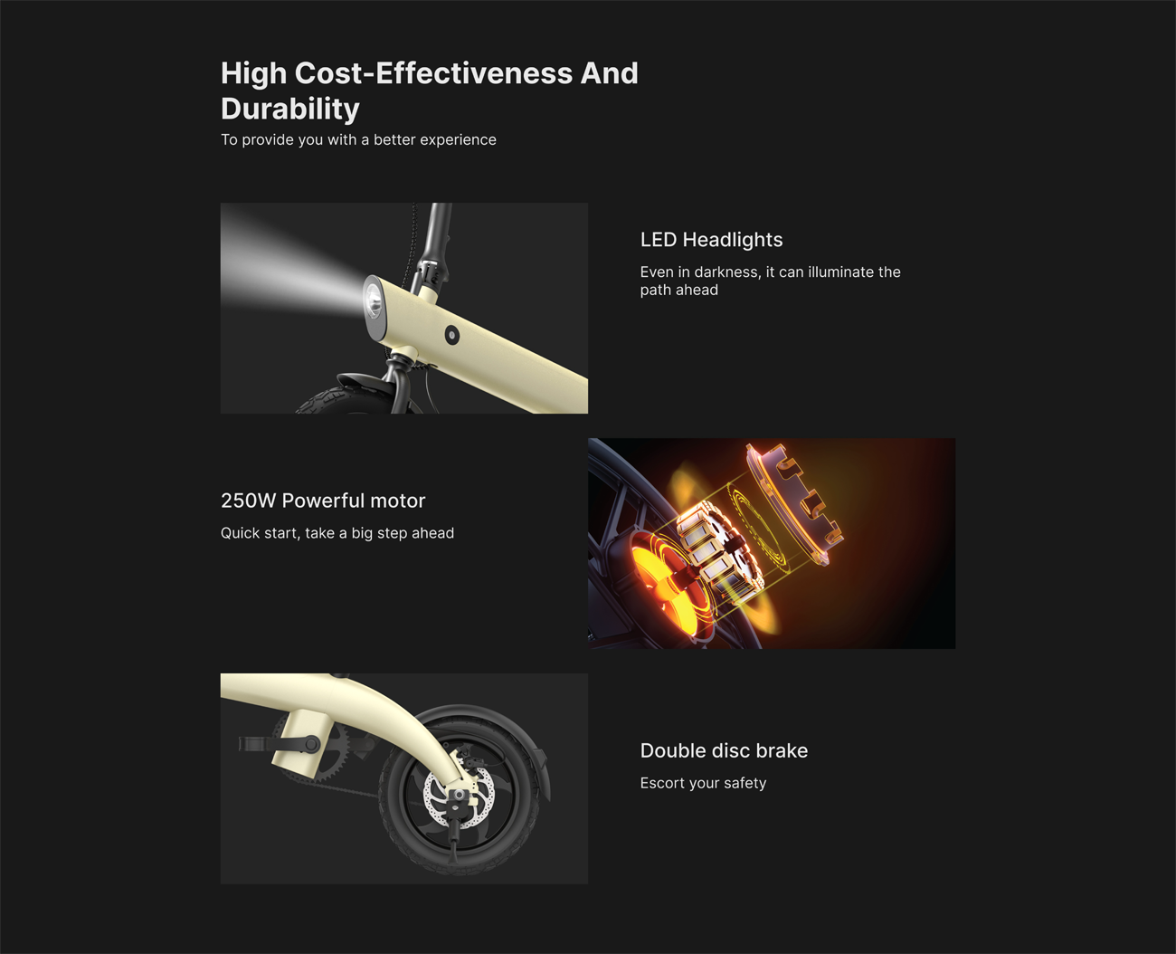 سكوتر كهربائي CRONY H2 250 واط دراجة كهربائية للبالغين للانتقال اليومي