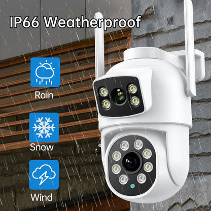 CRONY C18HI-WIFI-4K（CAMHI PRO APP）Battery IP double Camera PTZ WiFi Outdoor Indoor Security Camera