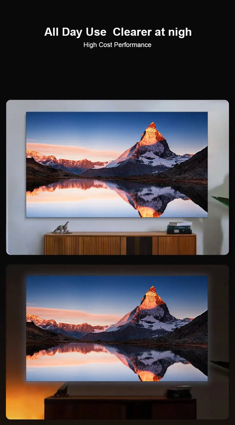 CRONY IMC600 Projector with Touch Pen Mini Projector 2.69 Inch Fully Enclosed LCD Optical Engine Smart Projector for Home Theater