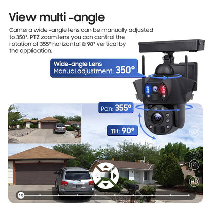 كاميرا بطارية شمسية CRONY ST-599-8MP-4G-30X-20W 24 ساعة تسجيل