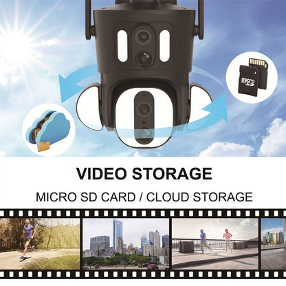 كاميرا CRONY RBX-SD320 4G-4K-8MP RBX-SD320 واي فاي-4K-8MP شمسية مزدوجة الربط بطارية كاميرا PT مدمجة بطارية خارجية تتبع بشري تلقائي عدسة مزدوجة شمسية