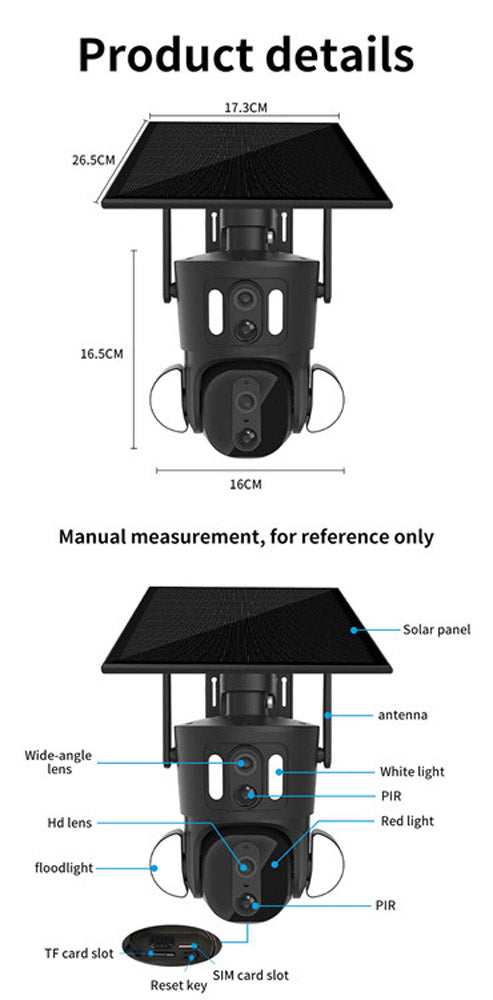 كاميرا CRONY RBX-SD320 4G-4K-8MP RBX-SD320 واي فاي-4K-8MP شمسية مزدوجة الربط بطارية كاميرا PT مدمجة بطارية خارجية تتبع بشري تلقائي عدسة مزدوجة شمسية