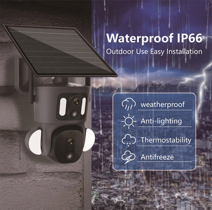 كاميرا CRONY RBX-SD320 4G-4K-8MP RBX-SD320 واي فاي-4K-8MP شمسية مزدوجة الربط بطارية كاميرا PT مدمجة بطارية خارجية تتبع بشري تلقائي عدسة مزدوجة شمسية