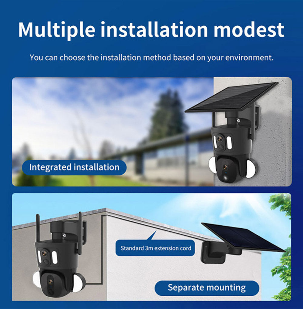كاميرا CRONY RBX-SD320 4G-4K-8MP RBX-SD320 واي فاي-4K-8MP شمسية مزدوجة الربط بطارية كاميرا PT مدمجة بطارية خارجية تتبع بشري تلقائي عدسة مزدوجة شمسية