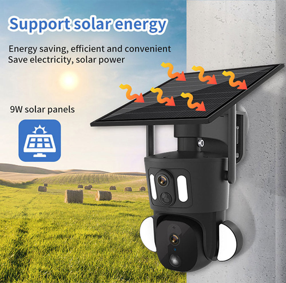 كاميرا CRONY RBX-SD320 4G-4K-8MP RBX-SD320 واي فاي-4K-8MP شمسية مزدوجة الربط بطارية كاميرا PT مدمجة بطارية خارجية تتبع بشري تلقائي عدسة مزدوجة شمسية