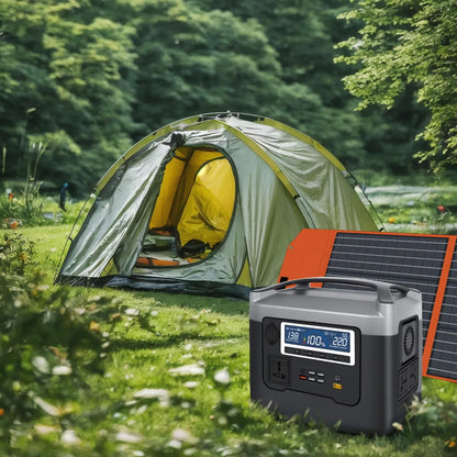 محطة طاقة محمولة CRONY BS800+ بقدرة 800 واط محطة طاقة محمولة بسعة كبيرة شحن سريع حماية متعددة للطوارئ الخارجية