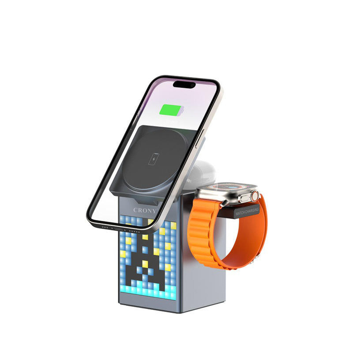 CRONY S5 Wireless charger With Speaker and Clock