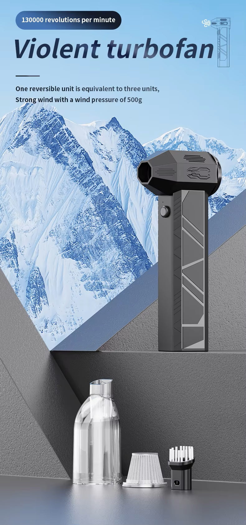 مروحة قوة فائقة CRONY PQ235 مع جهاز تشغيل القفز