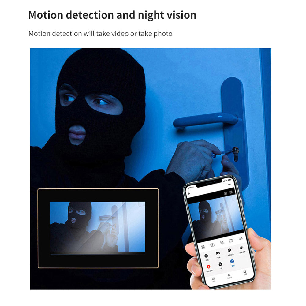 جهاز مراقبة داخلي بشاشة لمس 10 بوصة عالية الدقة CRONY، هاتف باب فيديو IP، نظام الاتصال الداخلي عبر الواي فاي