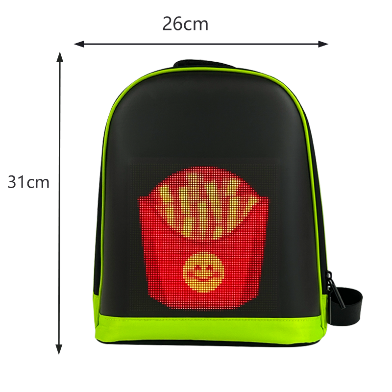CRONY LED display backpack R1 motorcycle backpack with customizable programmable smart light-up digital display