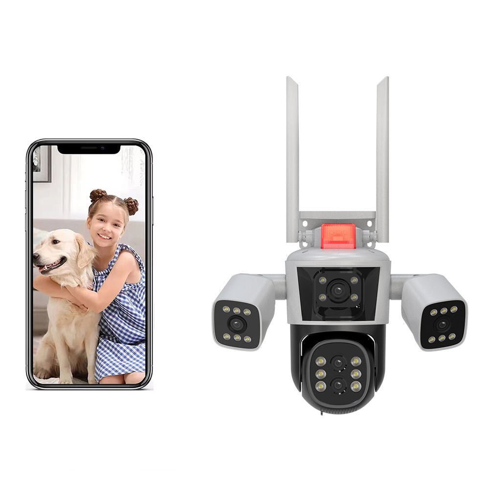 كروني WQQ849S-PW-8K-10X (تطبيق IPC360 للمنزل) كاميرا بأربع رؤوس