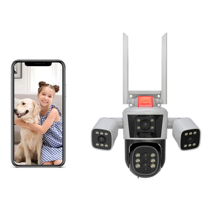 كروني WQQ849S-PW-8K-10X (تطبيق IPC360 للمنزل) كاميرا بأربع رؤوس