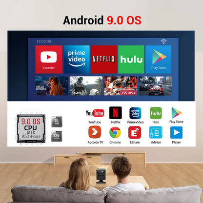 جهاز عرض عمودي CRONY C1000 ثلاثي الأبعاد مع مكبر صوت بلوتوث، ميني 1080 بكسل، واي فاي، ذكي، LED DLP، أندرويد، مسرح منزلي محمول، جهاز عرض فيديو جيب بيكو مع بطارية