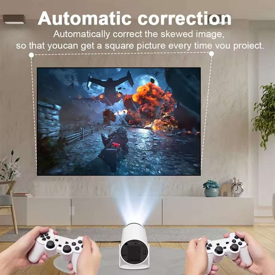 CRONY Portable HY300PRO Smart Projector 720P HD 2.4G/5G WiFi 6 Bluetooth 5.2 Android 11