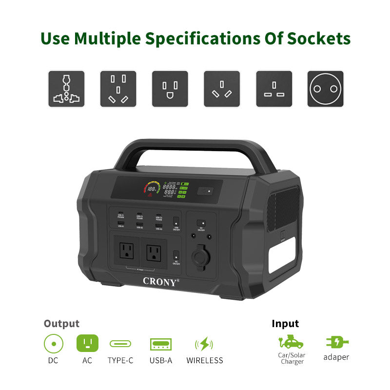 محطة طاقة محمولة CRONY CN1002-1800W تيار متردد 230 فولت