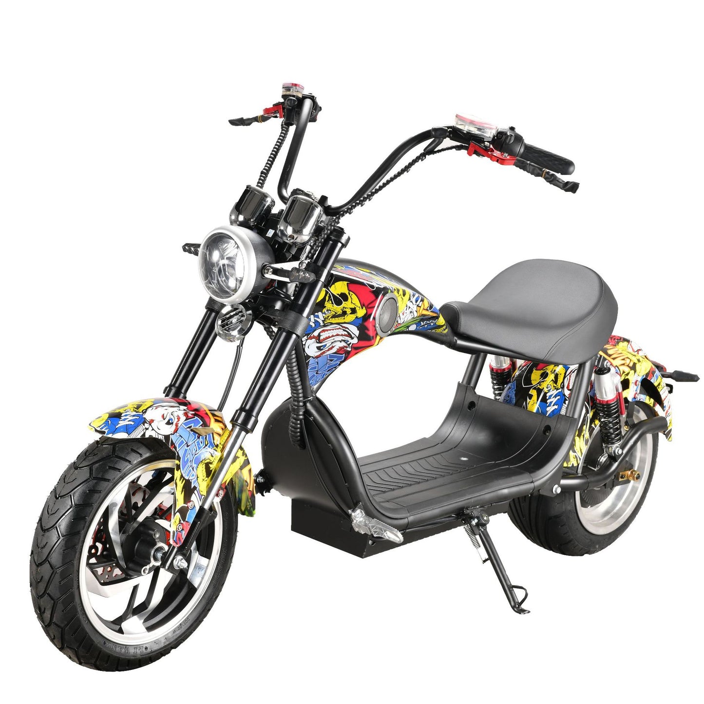 كروني نيو X1 هارلي سيارة كهربائية مع مكبر صوت بلوتوث سكوتر كهربائي تعليق أمامي وخلفي