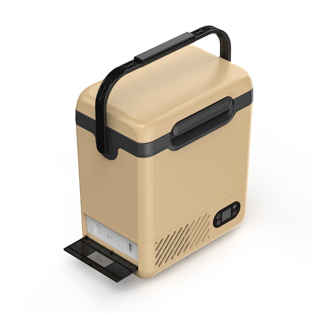 ثلاجة سيارة CRONY N12 بسعة 12 لتر، فريزر محمول للمركبات والشاحنات والعربات الترفيهية، تعمل بالتيار المتردد والمستمر 12 فولت و24 فولت، ثلاجة صغيرة مع بطارية قابلة للفصل وشاشة LED، من -20°C إلى 20°C للتخييم والسفر والنشاطات الخارجية