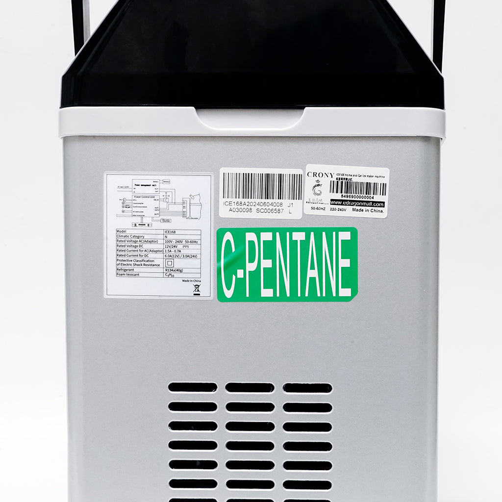 ماكينة صنع الثلج CRONY ICE168 للاستخدام المنزلي والسيارات -20°C تجميد تحكم LED 9 مكعبات ثلج على شكل رصاصة