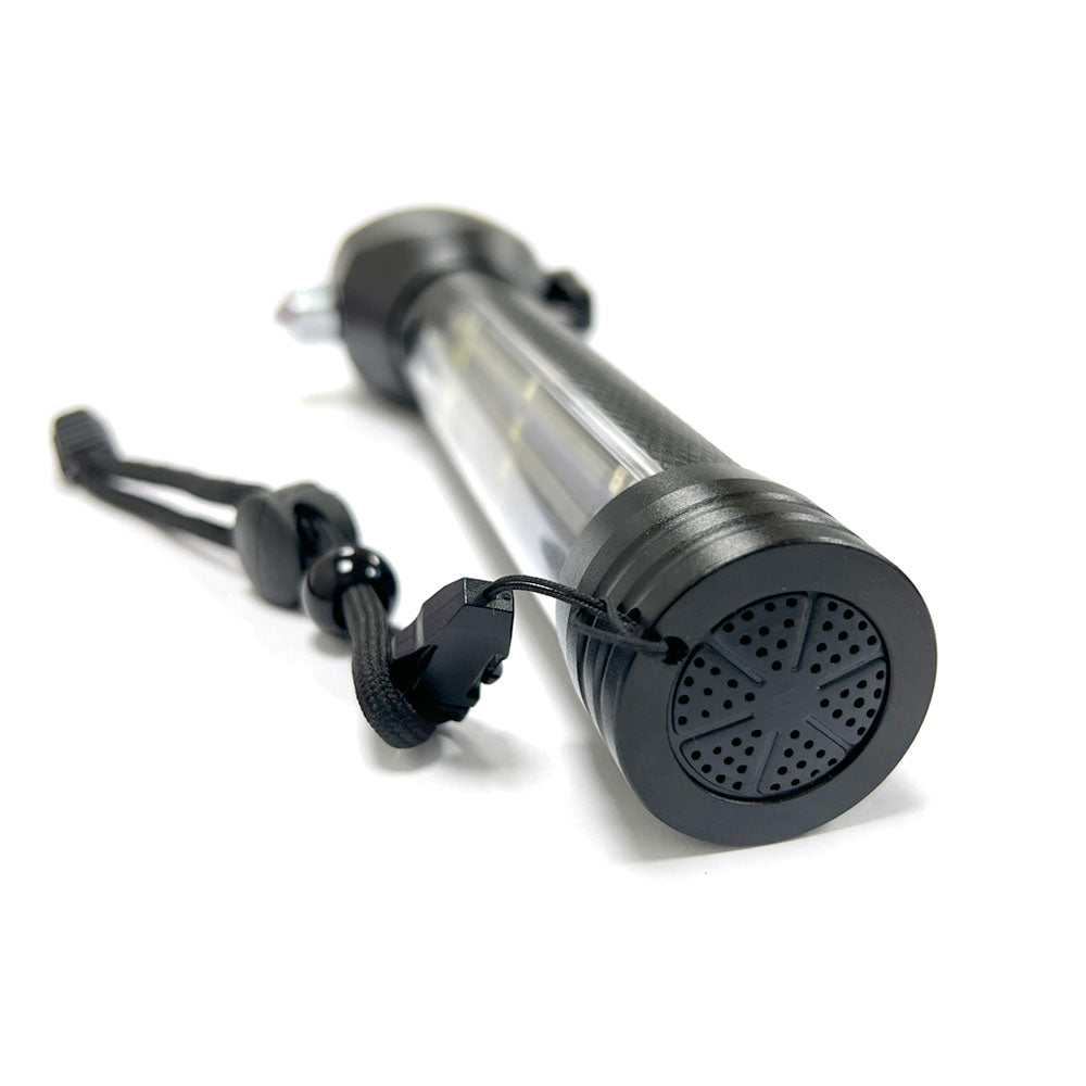 مصباح يدوي تكتيكي يعمل بالطاقة الشمسية H04-T01 متعدد الوظائف في الهواء الطلق لمصباح سيارة LED، مصباح يدوي فائق السطوع، مع مطرقة أمان