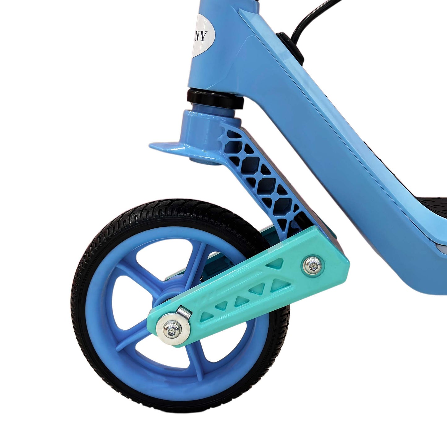 CRONY E72 Dual-Shock Electric Scooter for Kids, Blue, 150W Motor, 24V 2.6Ah Battery, 8-12KM/H Speed, 5-10KM Range, Front & Rear Suspension, LED Display, Easy Folding, 1 Year Motor Warranty
