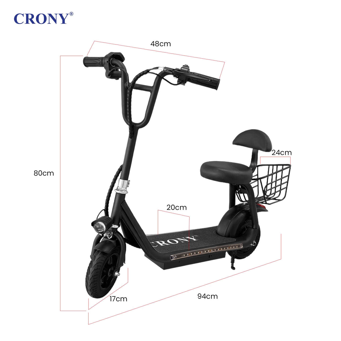 Crony JL005-03 Mini Harley is a compact and stylish electric scooter designed for effortless rides. Powered by a 250W motor and a 36V / 4.8Ah battery