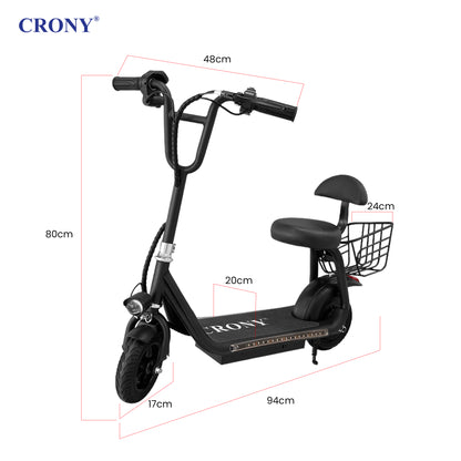 Crony JL005-03 Mini Harley is a compact and stylish electric scooter designed for effortless rides. Powered by a 250W motor and a 36V / 4.8Ah battery