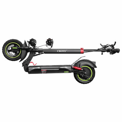 سكوتر كهربائي CRONY T4 بشاشة كبيرة وسرعة عالية مع مصابيح LED ثلاثية التصميم قابل للطي