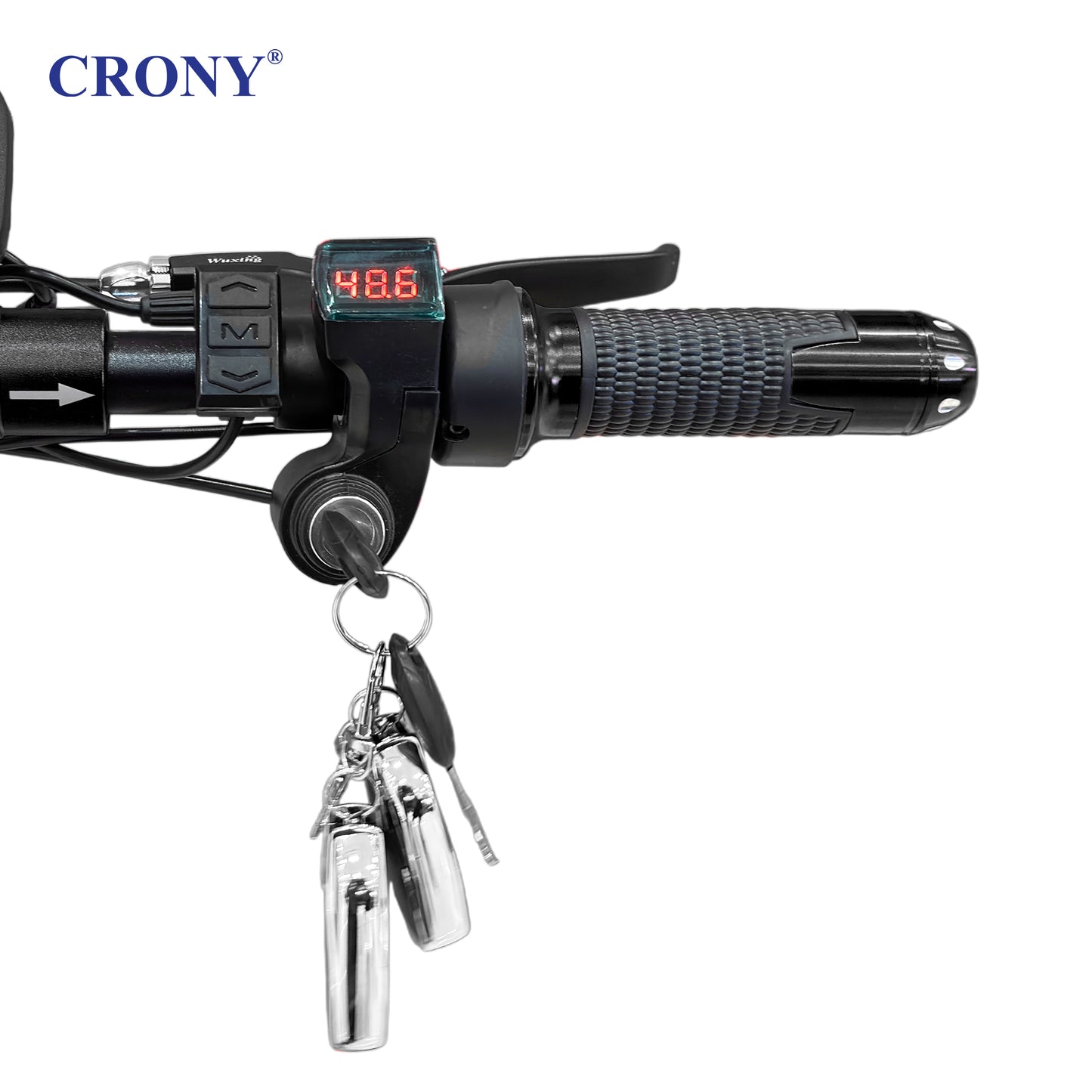 CRONY V10 Big Display+Seat Electric Scooter 1200W Motor 48V/14AH Battery 25-35KM Range Disc Brakes Front/Rear Suspension