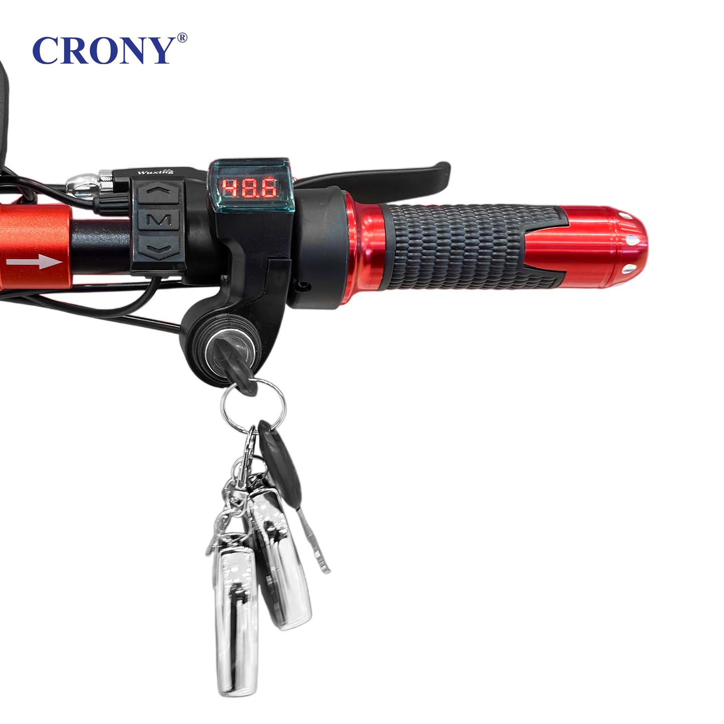 CRONY V10 Big Display+Seat Electric Scooter 1200W Motor 48V/14AH Battery 25-35KM Range Disc Brakes Front/Rear Suspension