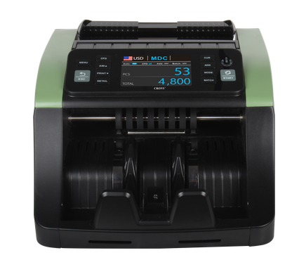 CRONY N66B Money Counting Machine with Rechargeable Battery, Professional Cash Counter, 3.5" TFT Display, 1000 Bills/Min, Automatic Currency Recognition, Mixed Denomination Counting, UV MG IR Counterfeit Detection, Business Use