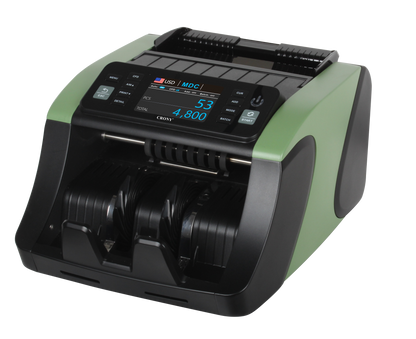 CRONY N66B Money Counting Machine with Rechargeable Battery, Professional Cash Counter, 3.5" TFT Display, 1000 Bills/Min, Automatic Currency Recognition, Mixed Denomination Counting, UV MG IR Counterfeit Detection, Business Use