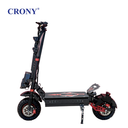 CRONY J86 High Configuration Electric Scooter, Dual 4000W Motors, 80–100 KM/H Top Speed, 60V 23.5Ah Battery, 50–60 KM Range, 13" Tires, Hydraulic Suspension, Oil Brakes, Bluetooth Speaker, LED Lights
