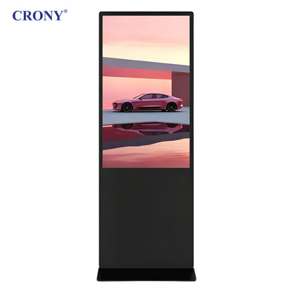 CRONY  TX43-2 Portable Smart Display | Full HD 1920×1080 | Android 11 / Windows 11 | 2GB RAM + 32GB ROM | Wi-Fi & Bluetooth | Folding Stand with Wheels | IP65 Waterproof | 24/7 Operation