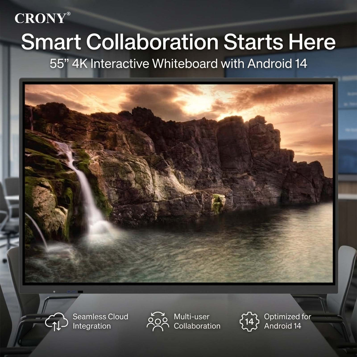 CRONY TX55-1 55 4K Interactive Whiteboard,4K Touch Screen,1-Year Local Warranty